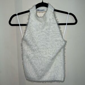 Zara cream halter top M